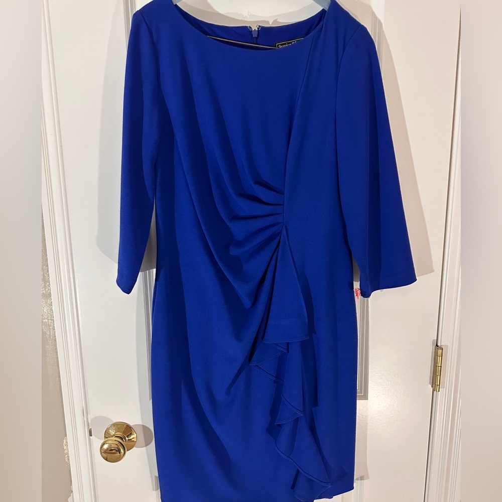 Jessica Howard Petite Size 10 Elegant Royal Blue Dress – Ready to Wear!